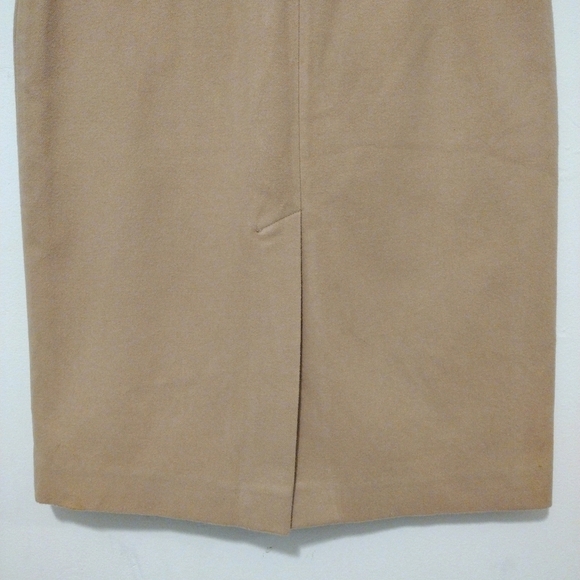 Express - Suede Khaki Slits Pencil Skirt - Picture 9 of 12